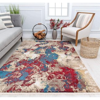 Rugs America Amari Stratford AM20A Liquid Gold Abstract Vintage Area Rug, 8'0"X10'0"