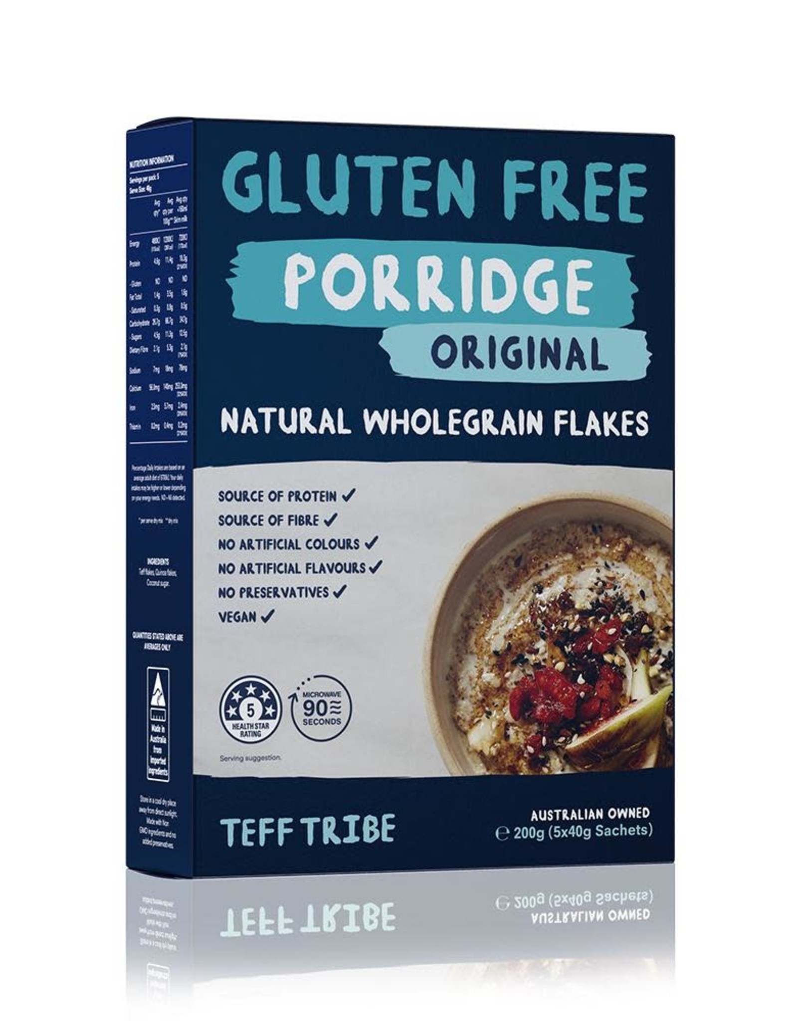 Teff Tribe Teff Porridge - Original - 5x40g