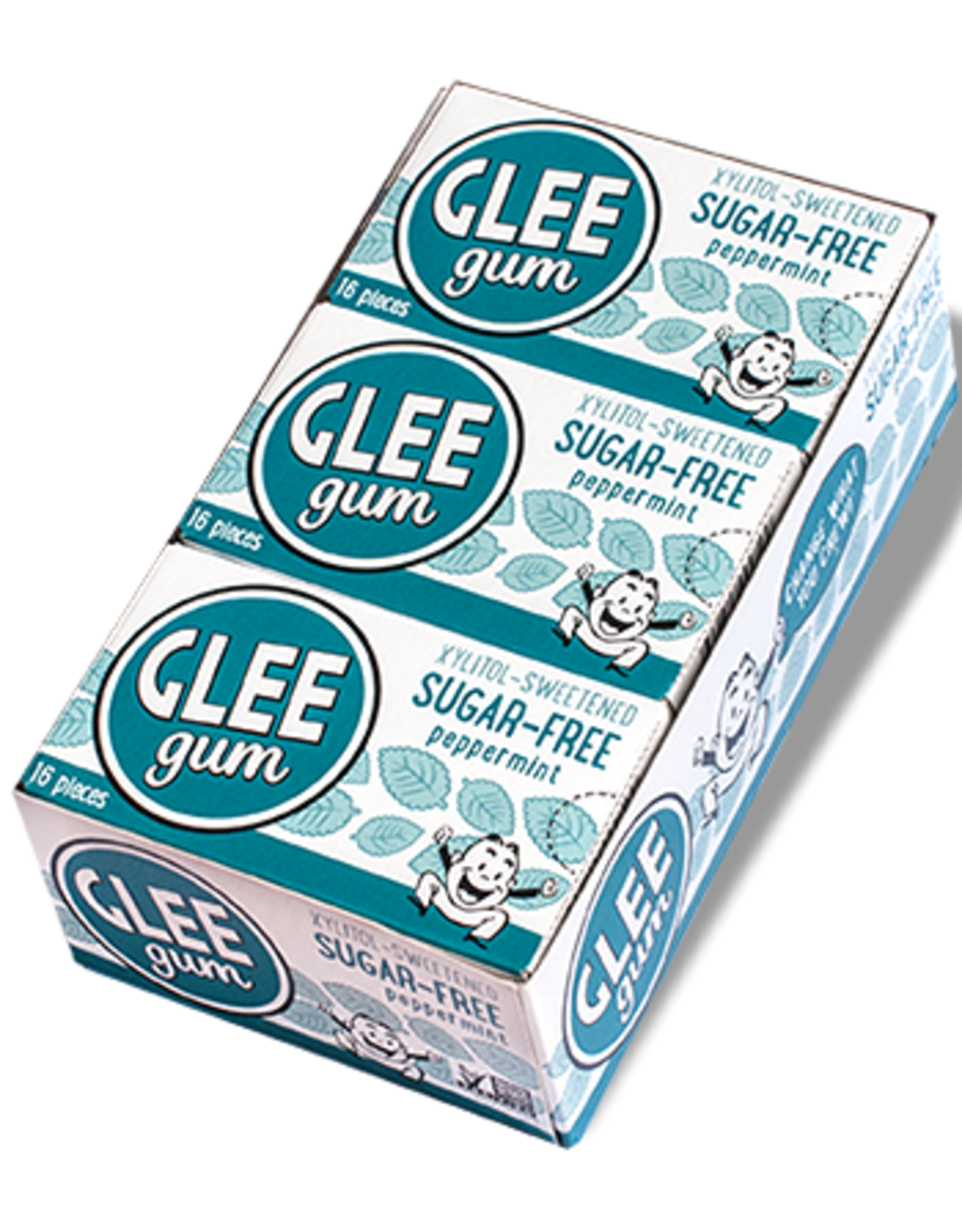 Glee Gum Peppermint Sugar-Free Gum - Xylitol Sweetened - 16pcs