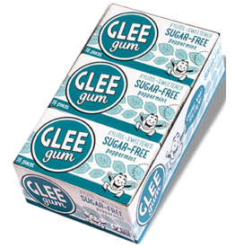 Glee Gum Peppermint Sugar-Free Gum - Xylitol Sweetened - 16pcs