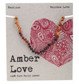 Amber Love Children's Necklace Baltic Amber - Rainbow Love 33cm