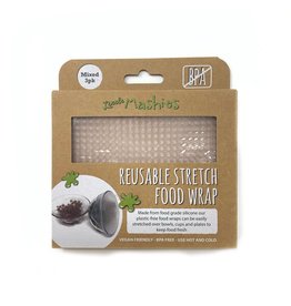 Little Mashies Reusable Stretch Silicone Food Wrap - Pack Of 3