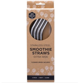 Ever Eco Stainless Steel Smoothie Straws 4 Pack