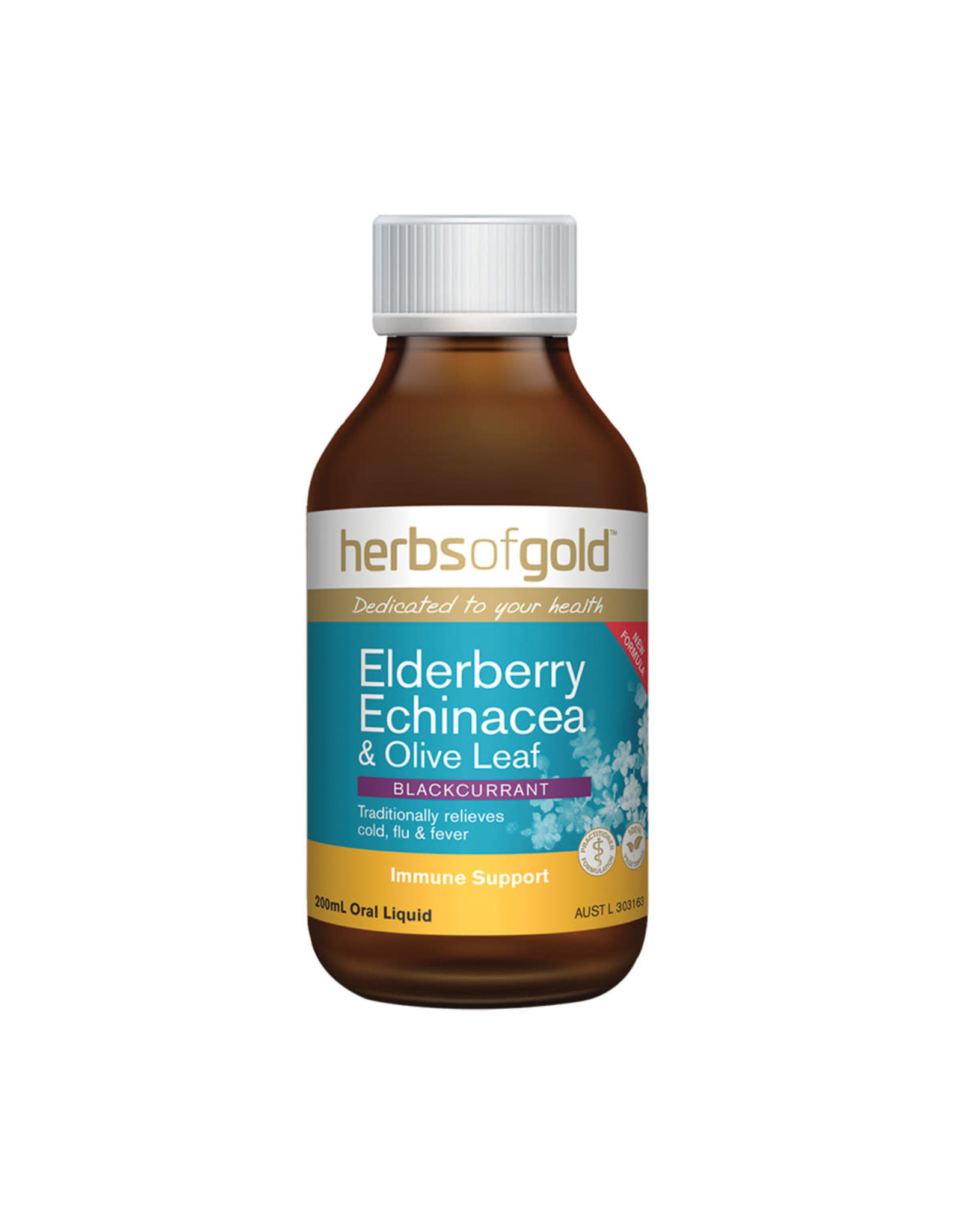 Herbs of Gold Elderberry, Echinacea & Olive Leaf 200ml