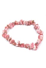 Silverstone Crystal Chip Bracelet - Rhodochrosite