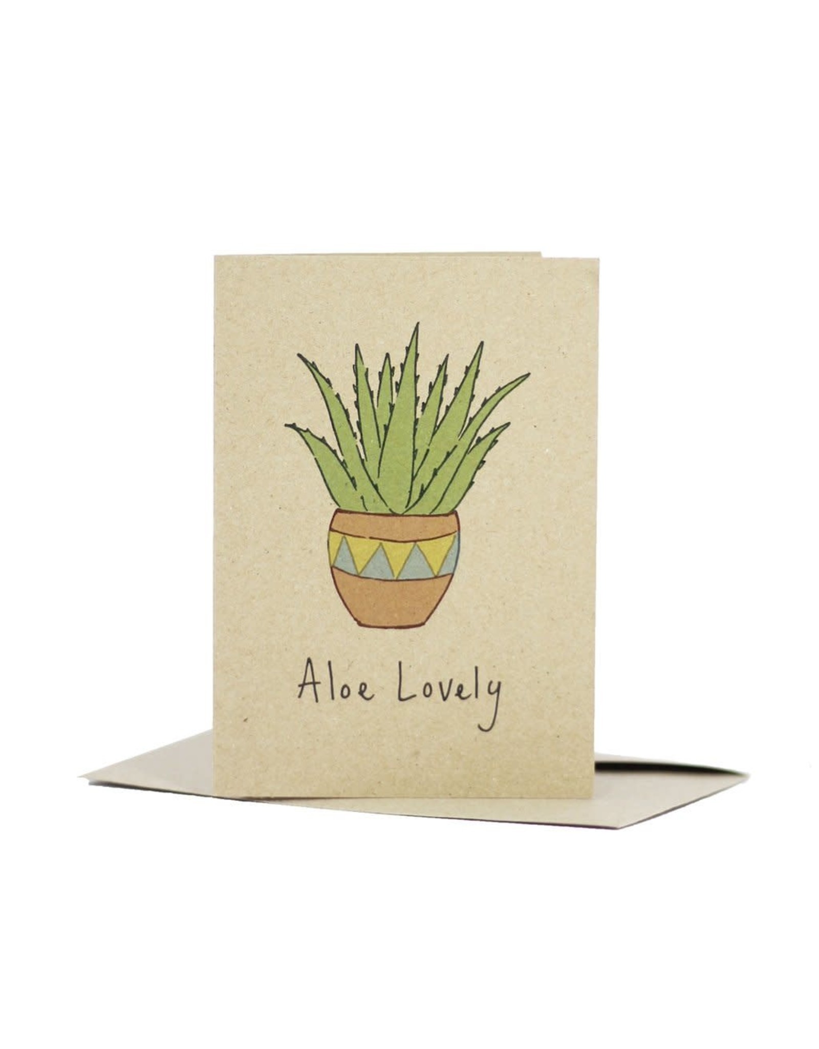 Deer Daisy Aloe Lovely Greeting Card