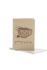 Deer Daisy You're My Cup of Tea Greeting Card