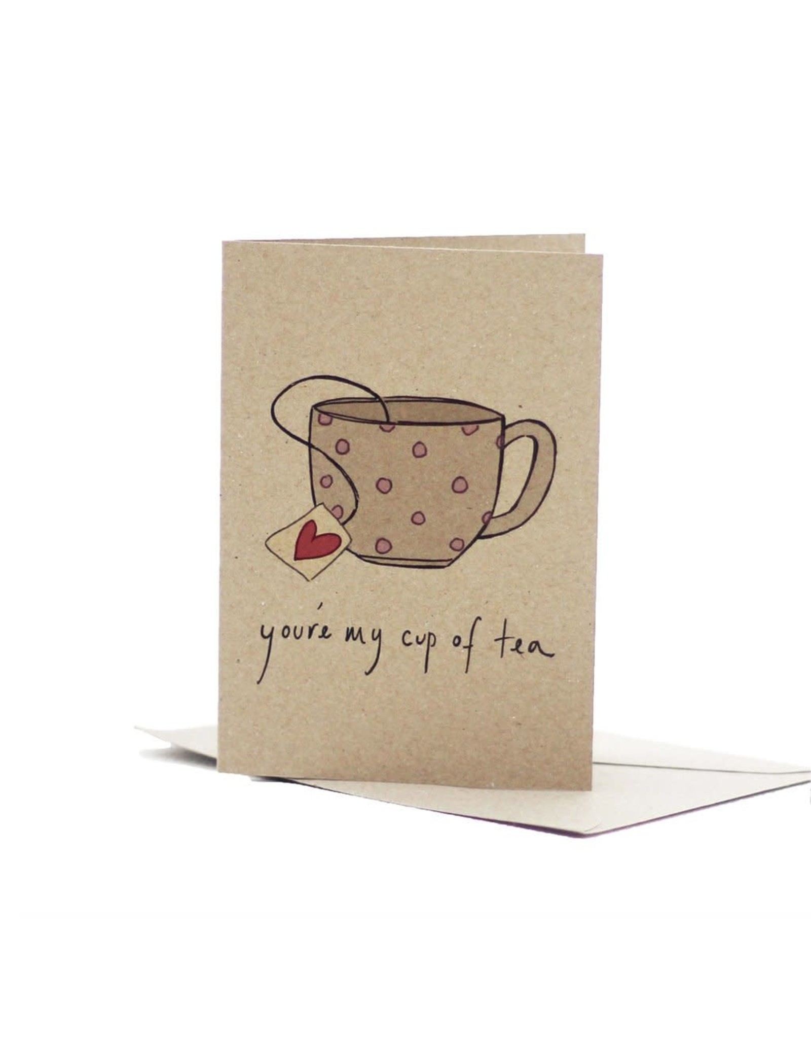 Deer Daisy You're My Cup of Tea Greeting Card