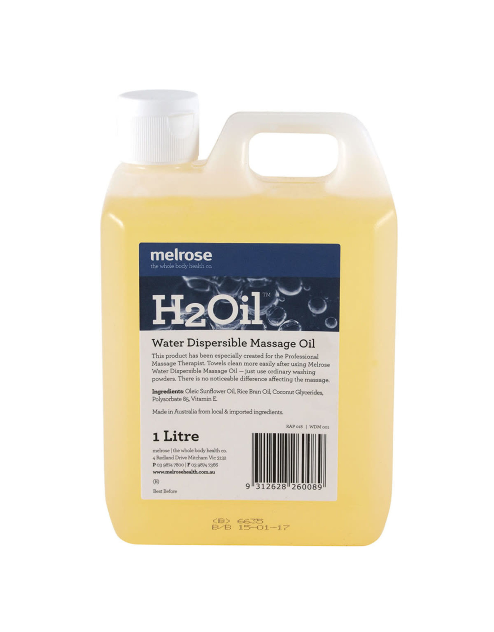 Melrose Water Dispersible Massage Oil 1L