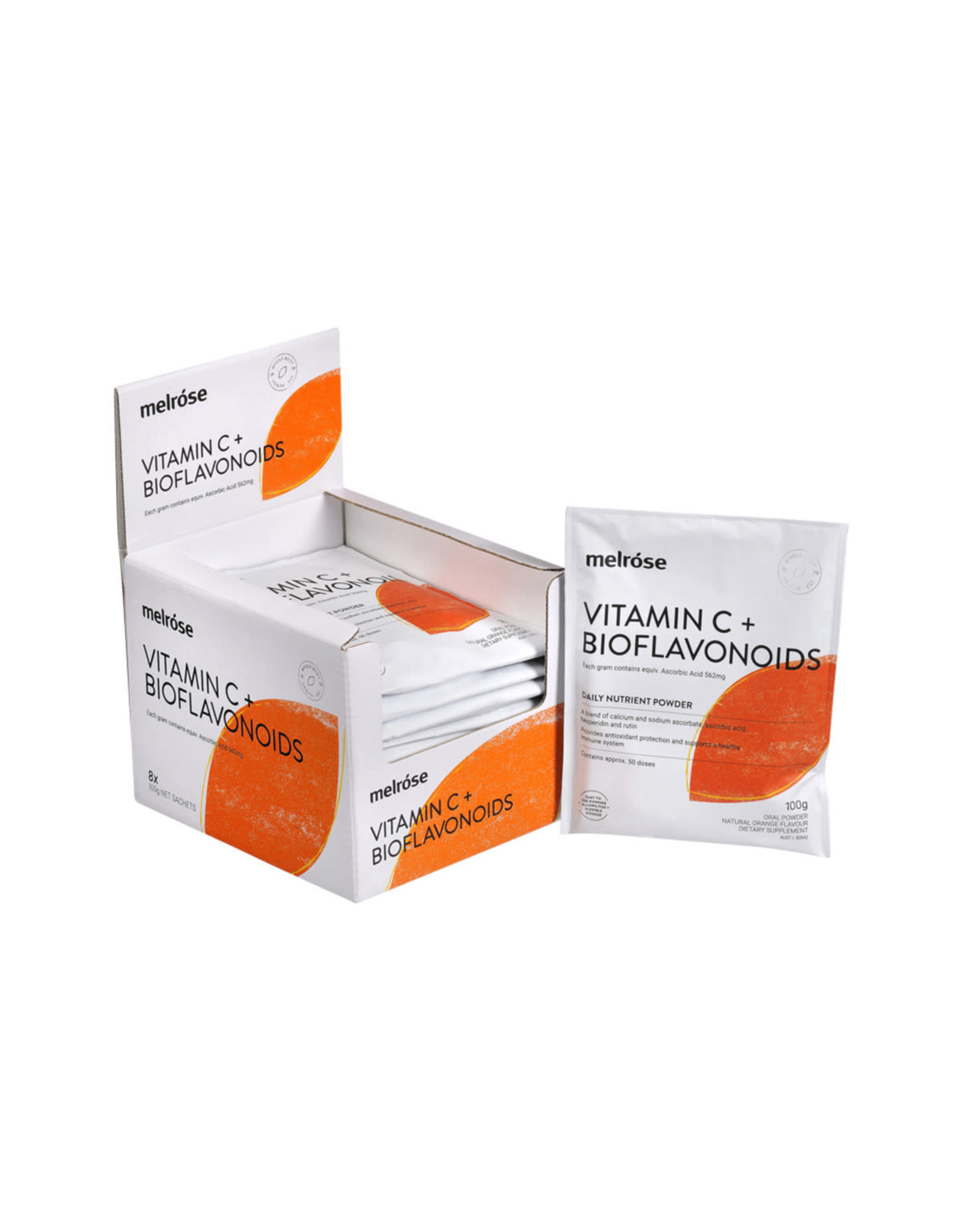 Melrose Vitamin C Plus Bioflavonoids Orange Flavoured 100g