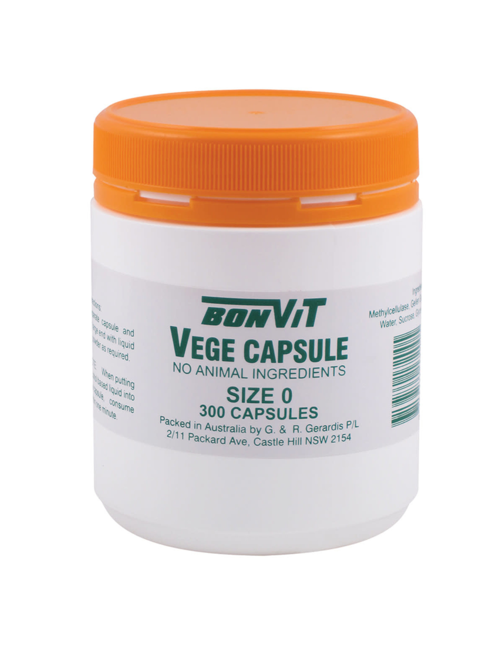 Bonvit Empty Capsules Size '0' Vege Caps - 300c