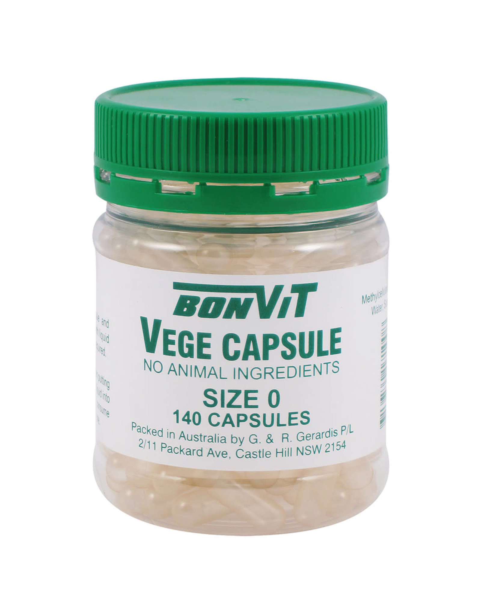 Bonvit Empty Capsules Size '0' Vege Caps - 100c