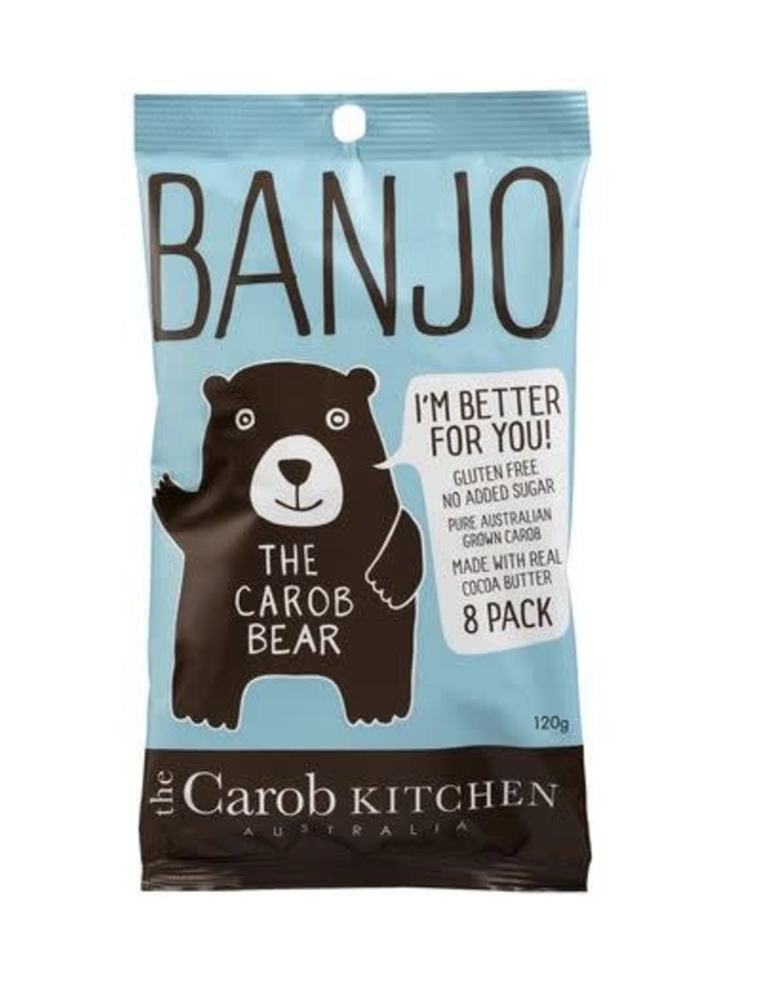 The Carob Kitchen Banjo Bear Milk 8 pack 120g