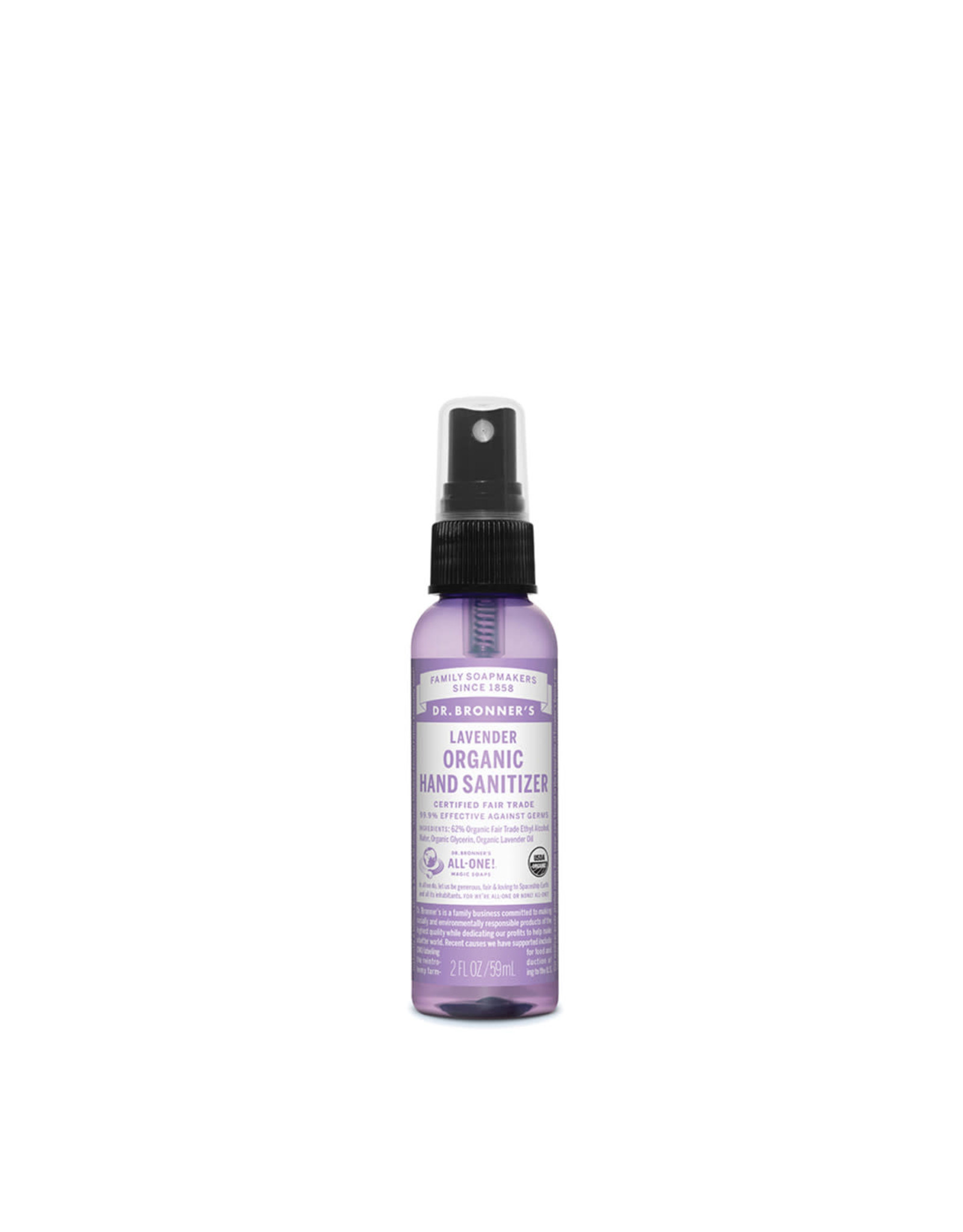 Dr Bronner's Organic Hand Sanitiser - Lavender 59ml