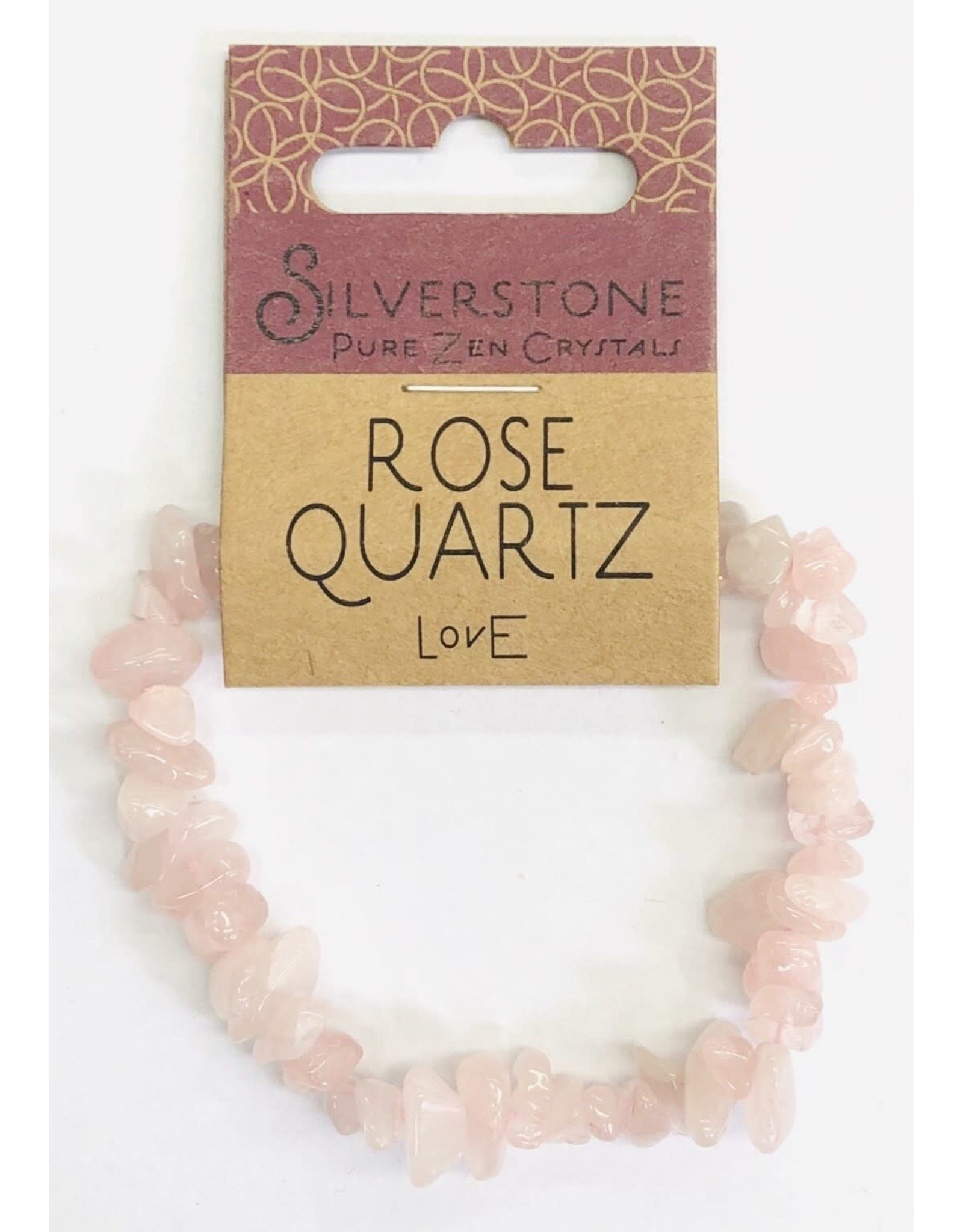 Silverstone Crystal Chip Bracelet - Rose Quartz - Eco Range