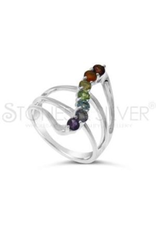 Stones & Silver Chakra Ring