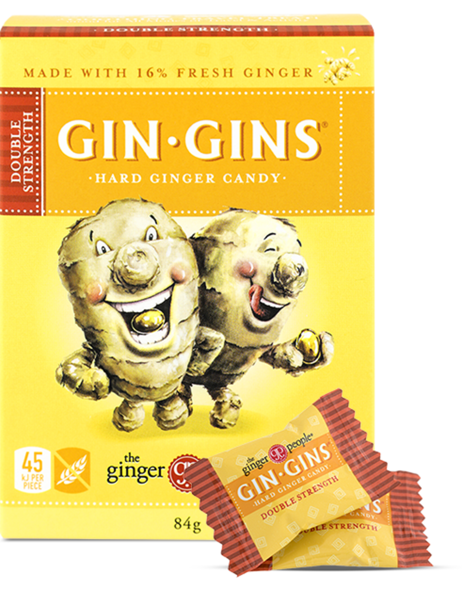 The Ginger People Gin Gins Ginger Candy Hard - Double Strength 84g