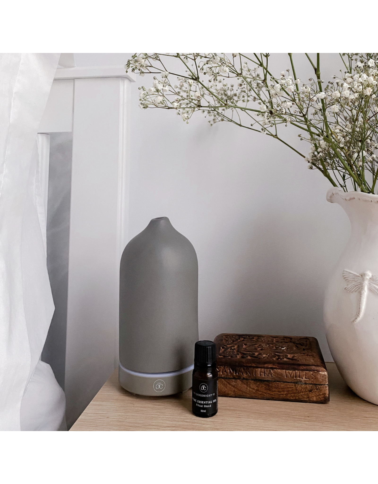 The Goodnight Co Ceramic Diffuser - Ultrasonic - Stone Grey