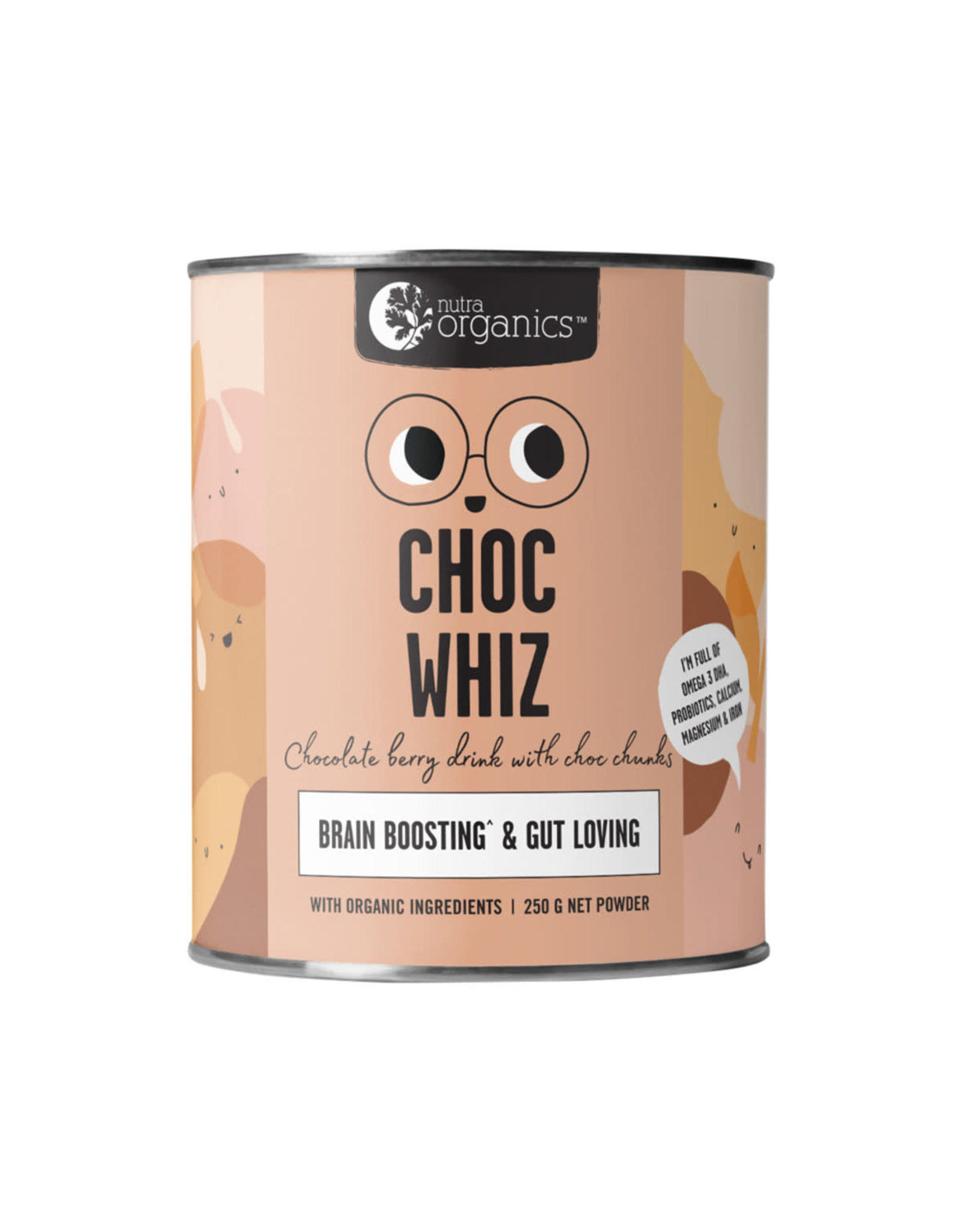 NutraOrganics Choc Whiz (Brain Boosting & Gut Loving) 250g