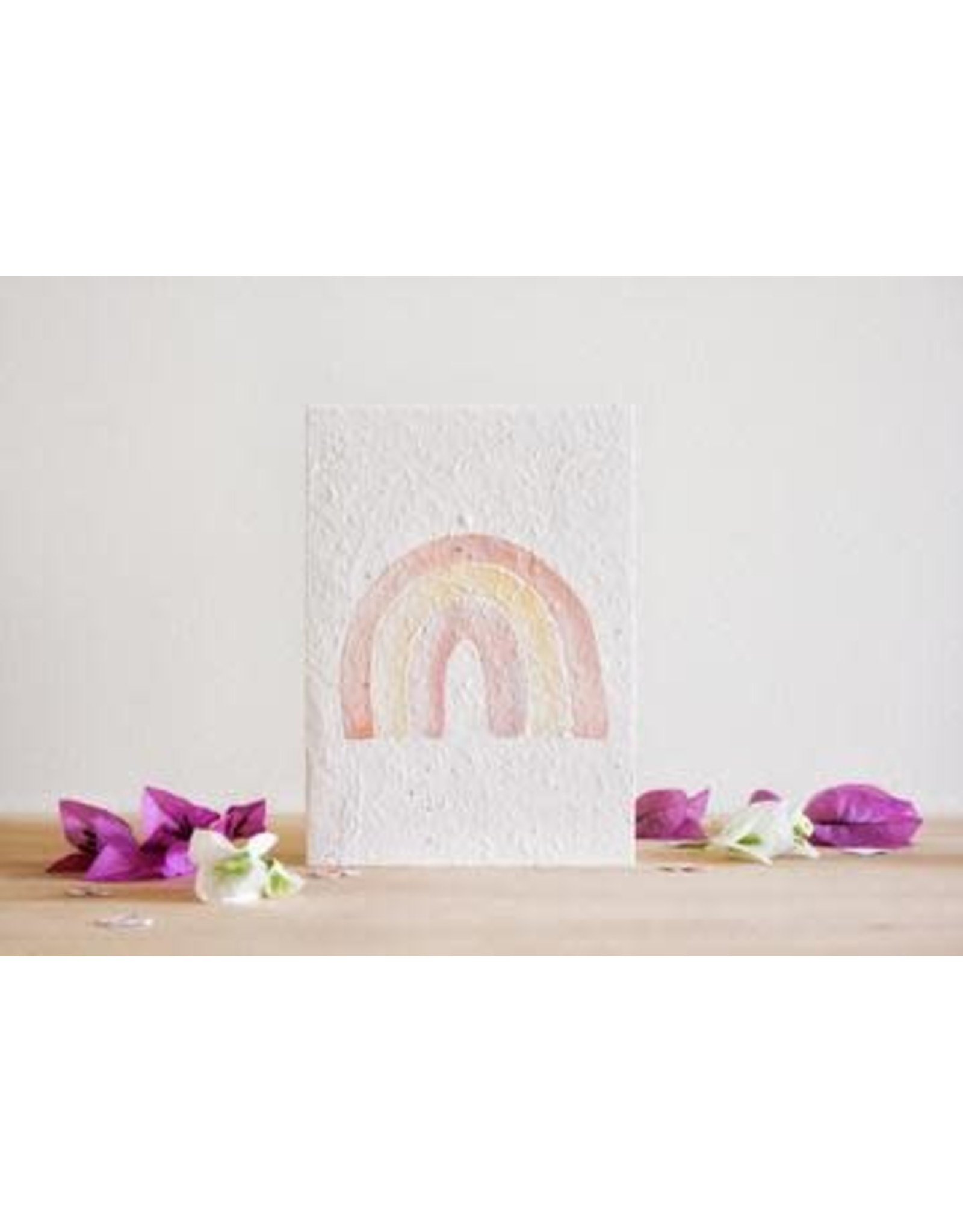 Hello Petal Rainbow Blooming Card