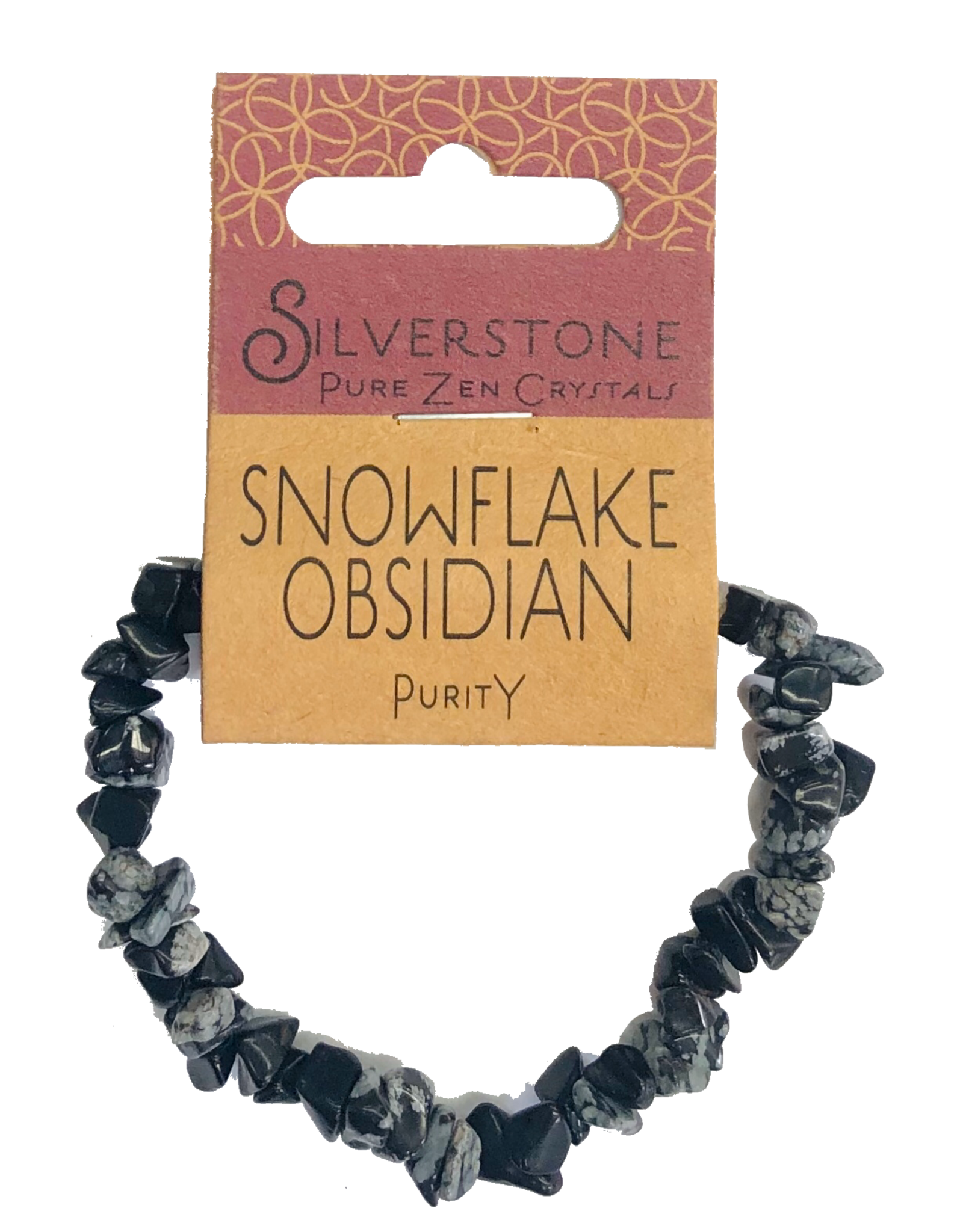 Silverstone Crystal Chip Bracelet - Snowflake Obsidian - Eco Range