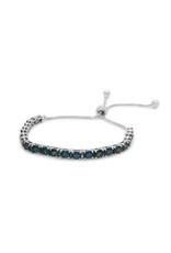 Stones & Silver Sapphire Gemstone Lariat Bracelet (925 S/S)