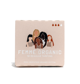 Femme Organic Organic Cotton Tampons -  Regular (18pc)