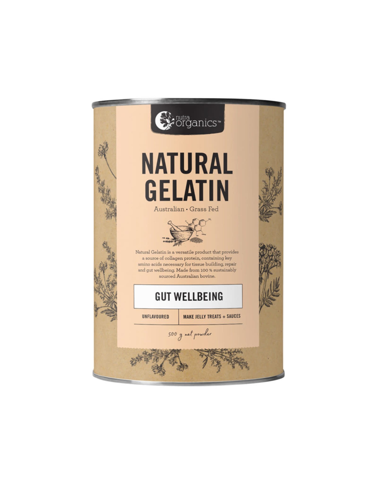 NutraOrganics Natural Gelatin Gut Digestive Health