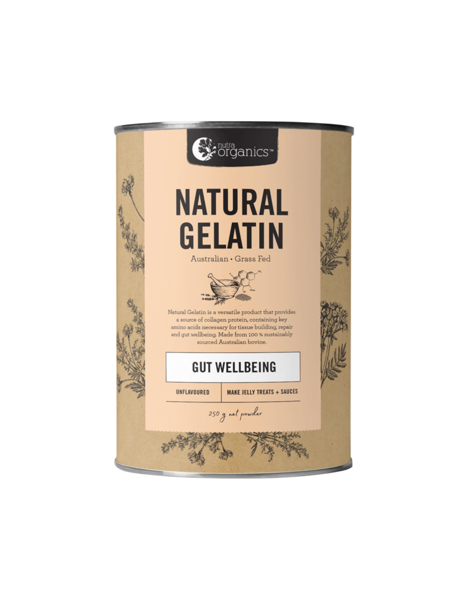 NutraOrganics Natural Gelatin Gut Digestive Health