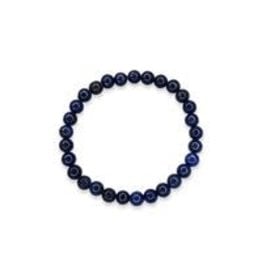 Stones & Silver Lapis Lazuli Gemstone Elastic Ball Bracelet