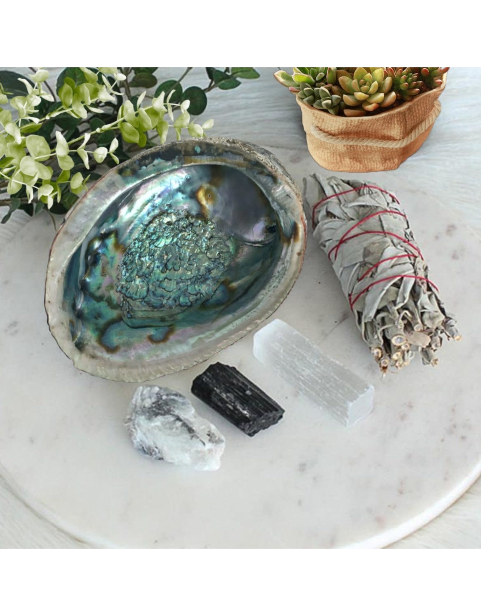 SoulSista Cleansing Kit with Sage, Abalone and Crystals