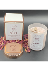 Ivy Rose Zodiac Crystal Infused Candle - White with Rose Gold