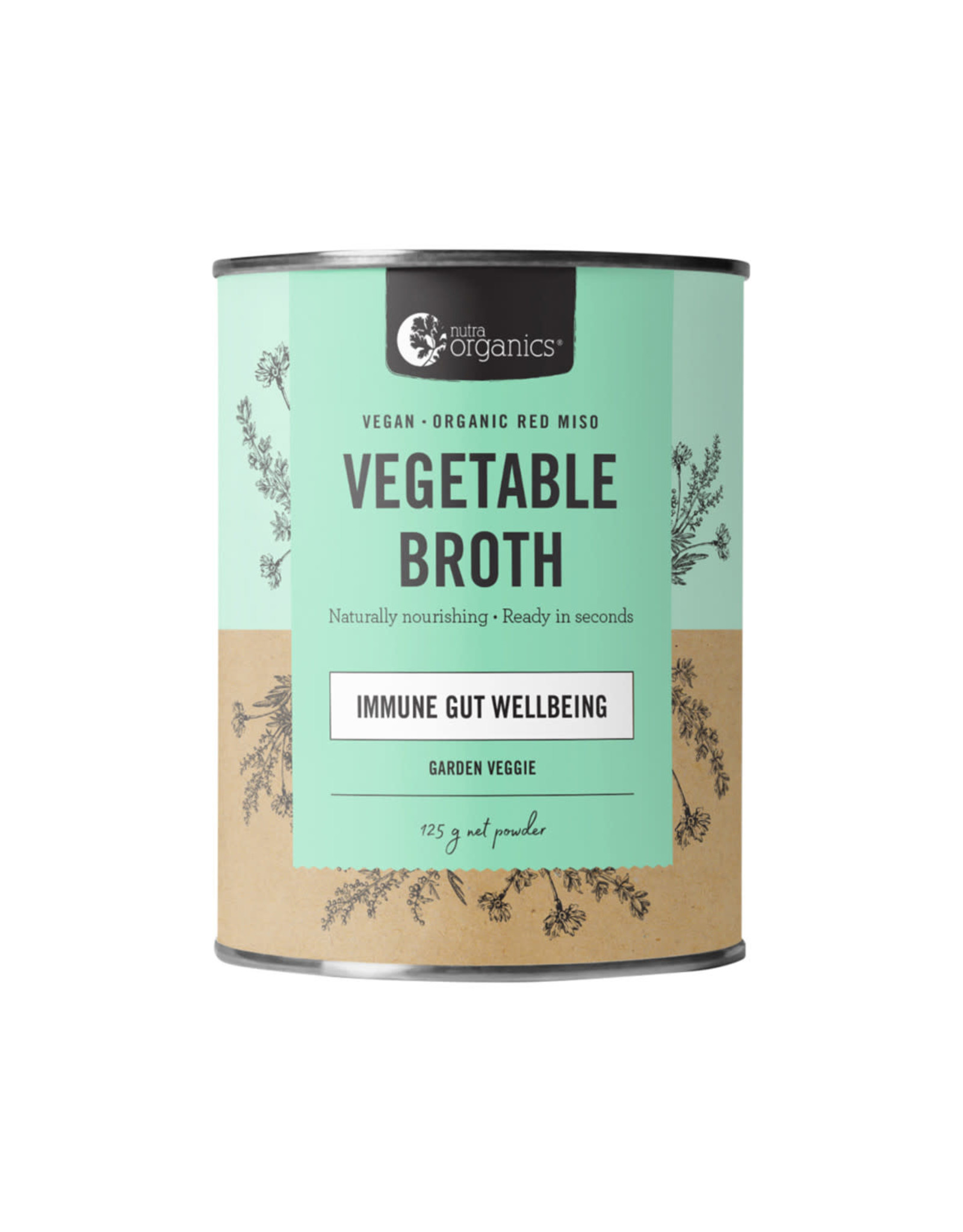 NutraOrganics Vegetable Broth - Garden Veggie 125g