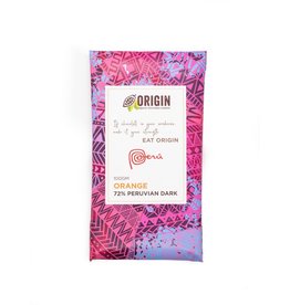 Origin Chocolate Dark Orange Vegan Chocolate - 72% Peruvian Cacao 100gm