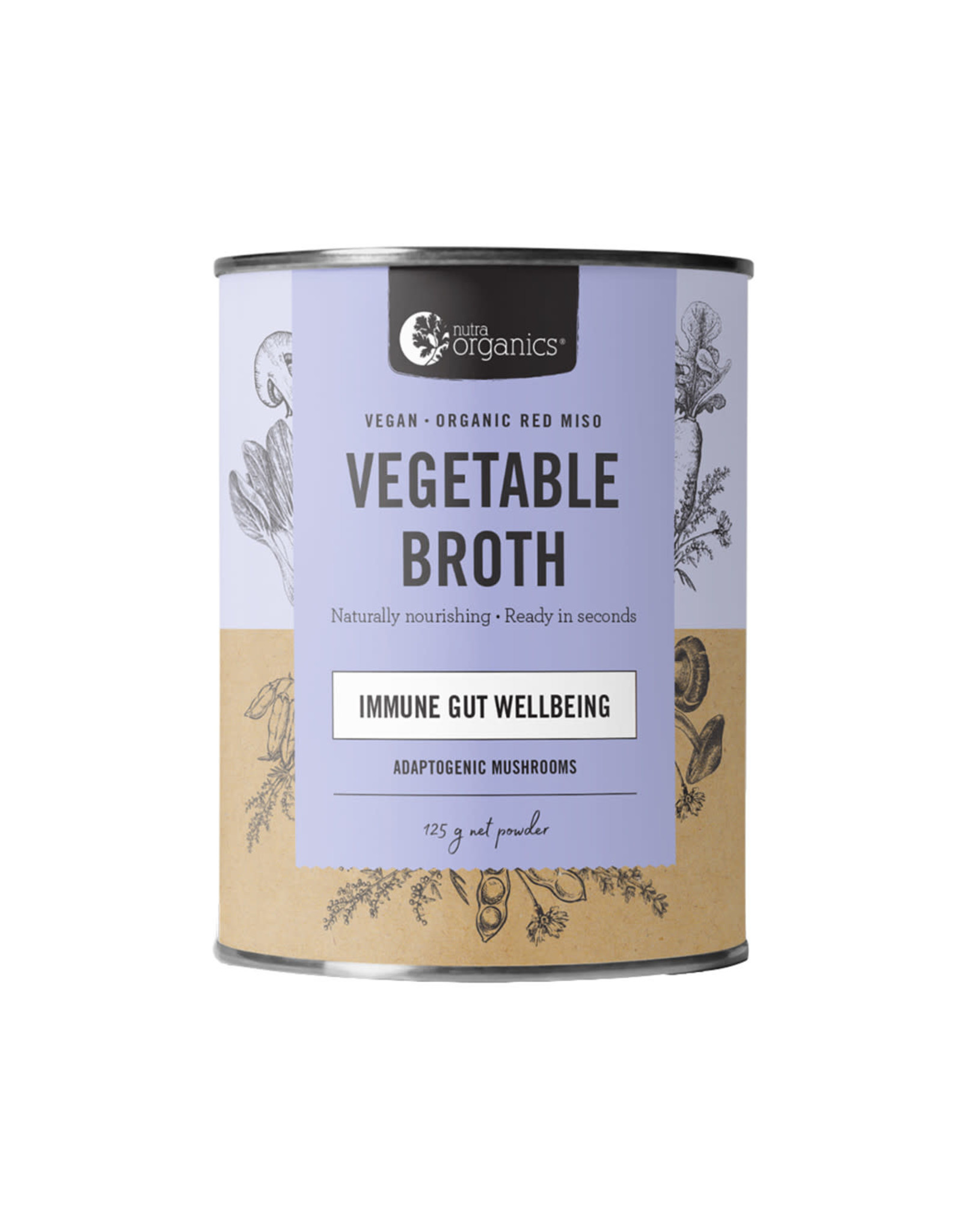 NutraOrganics Vegetable Broth Mushroom 125g