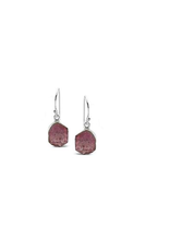 Stones & Silver Ruby Freeform Earrings