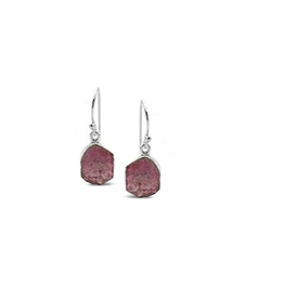 Stones & Silver Ruby Freeform Earrings