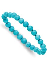 Silverstone Crystal Bead Bracelet Turquoise Howlite