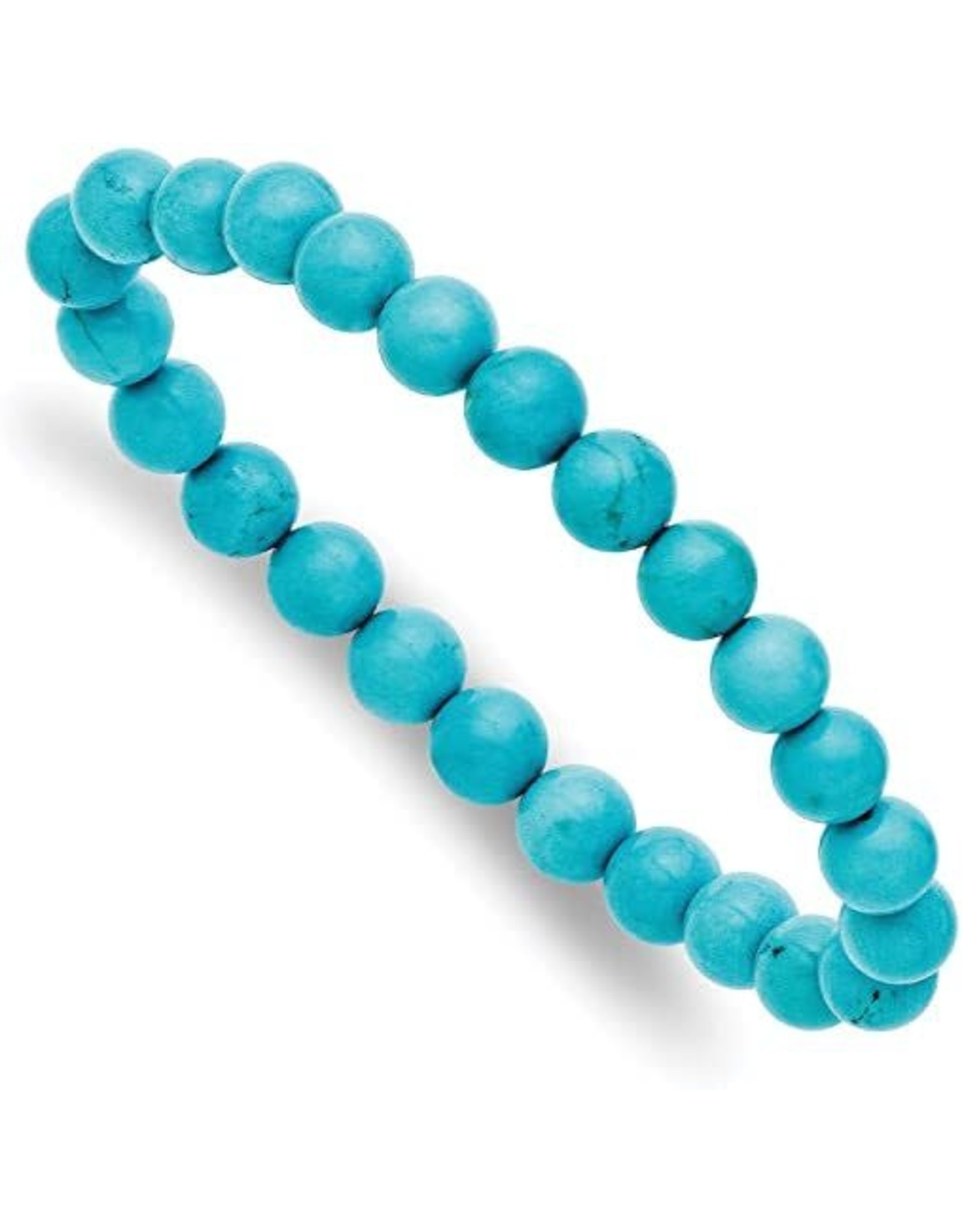 Silverstone Crystal Bead Bracelet Turquoise Howlite