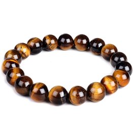 Silverstone Crystal Bead Bracelet Tigers Eye 8mm