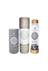 Luvin Life Water Bottle Amethyst Crystals & Bamboo 'Gratitude' 550ml