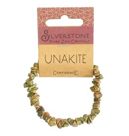 Silverstone Crystal Chip Bracelet - Unakite - Eco Range