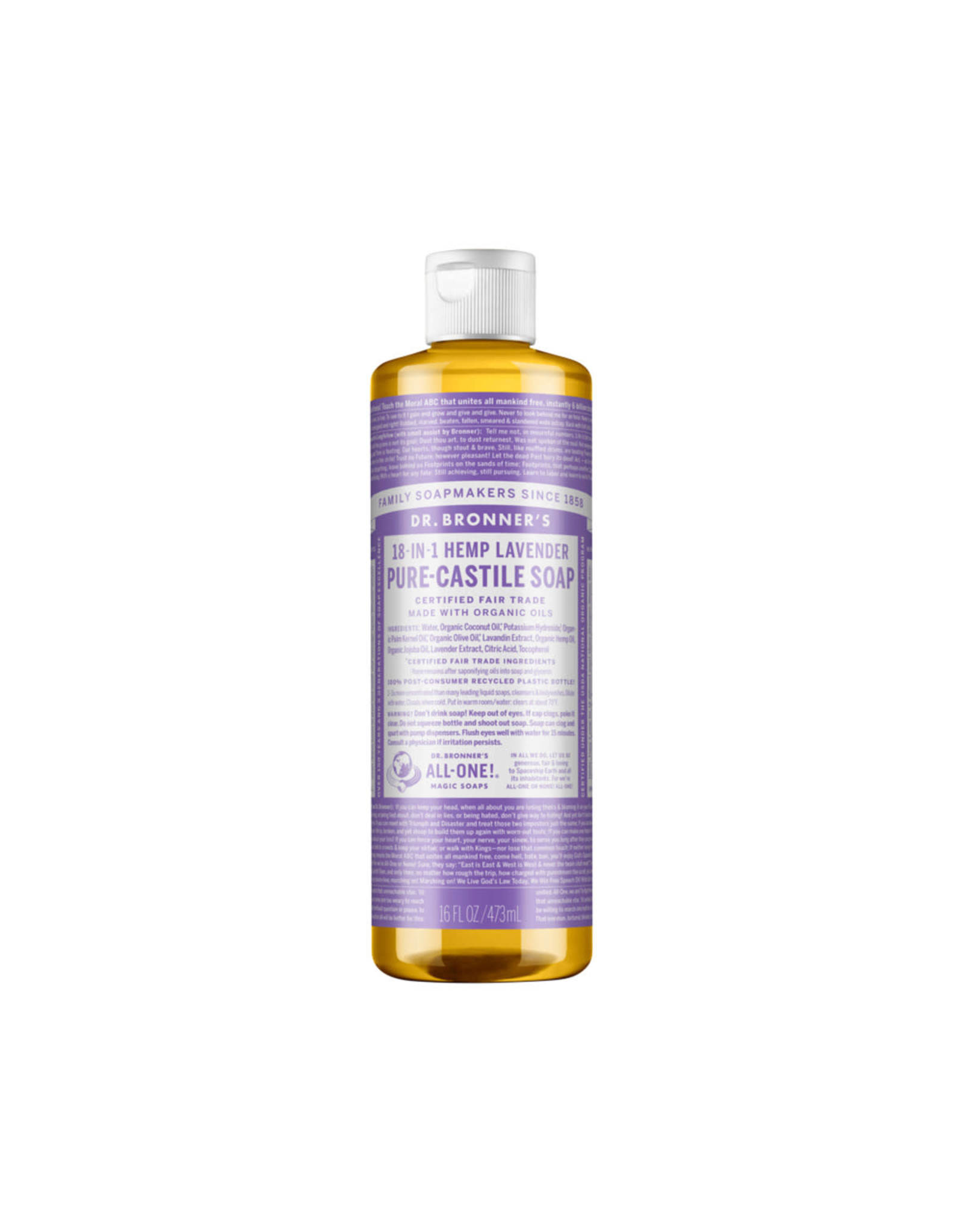 Dr Bronner's Pure Castile Soap Liquid  Lavender 473ml