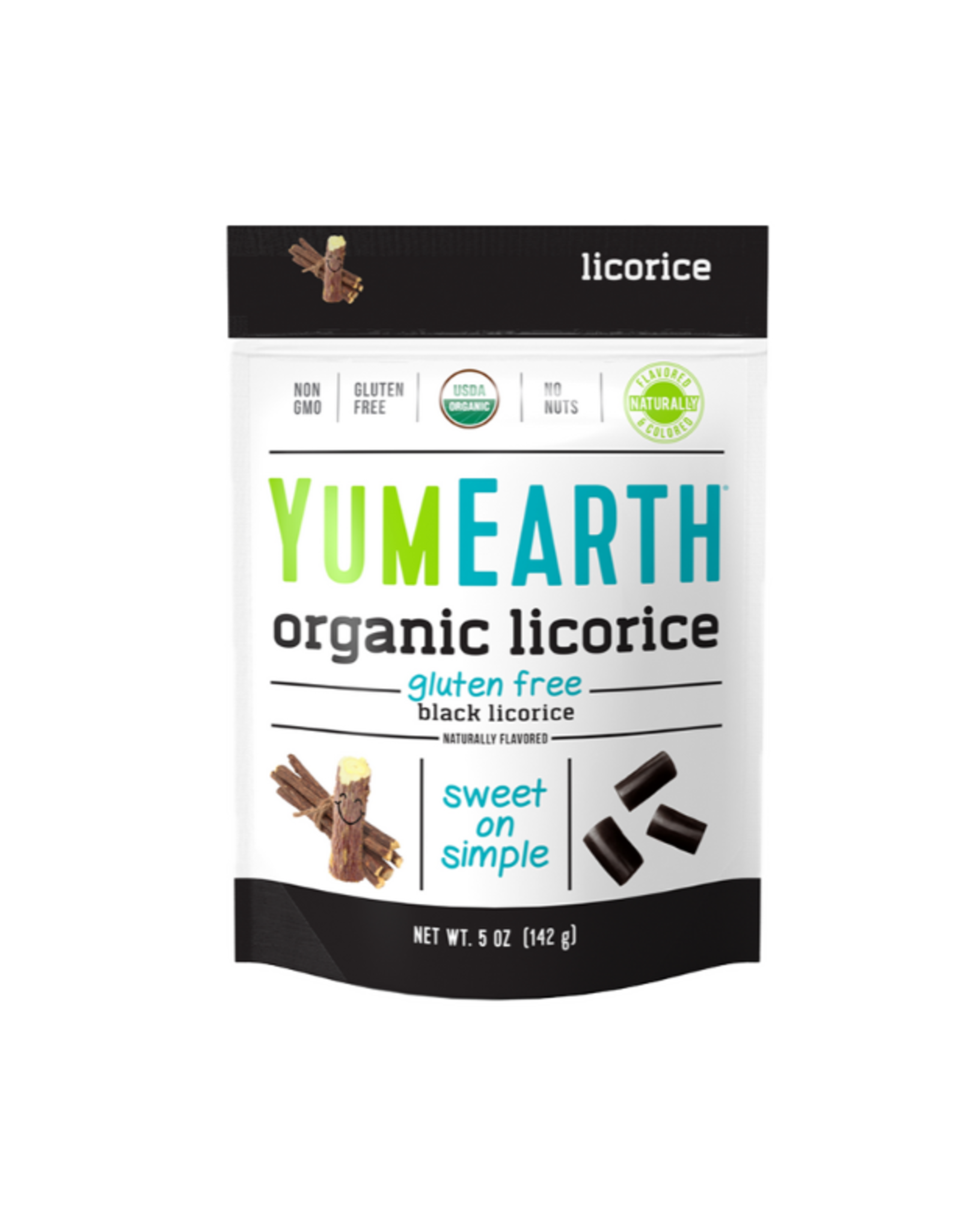 Yum Earth Organic Licorice Black 142g