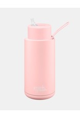 34oz Stainless Steel Ceramic Reusable Bottle with Straw