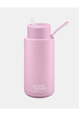 34oz Stainless Steel Ceramic Reusable Bottle with Straw