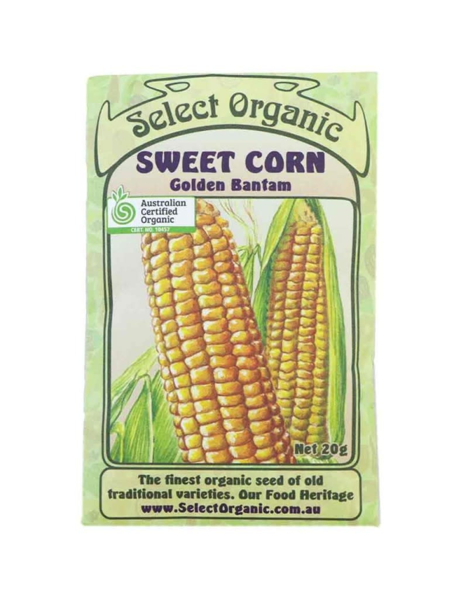 Select Organic Corn (Golden Bantam) Seeds