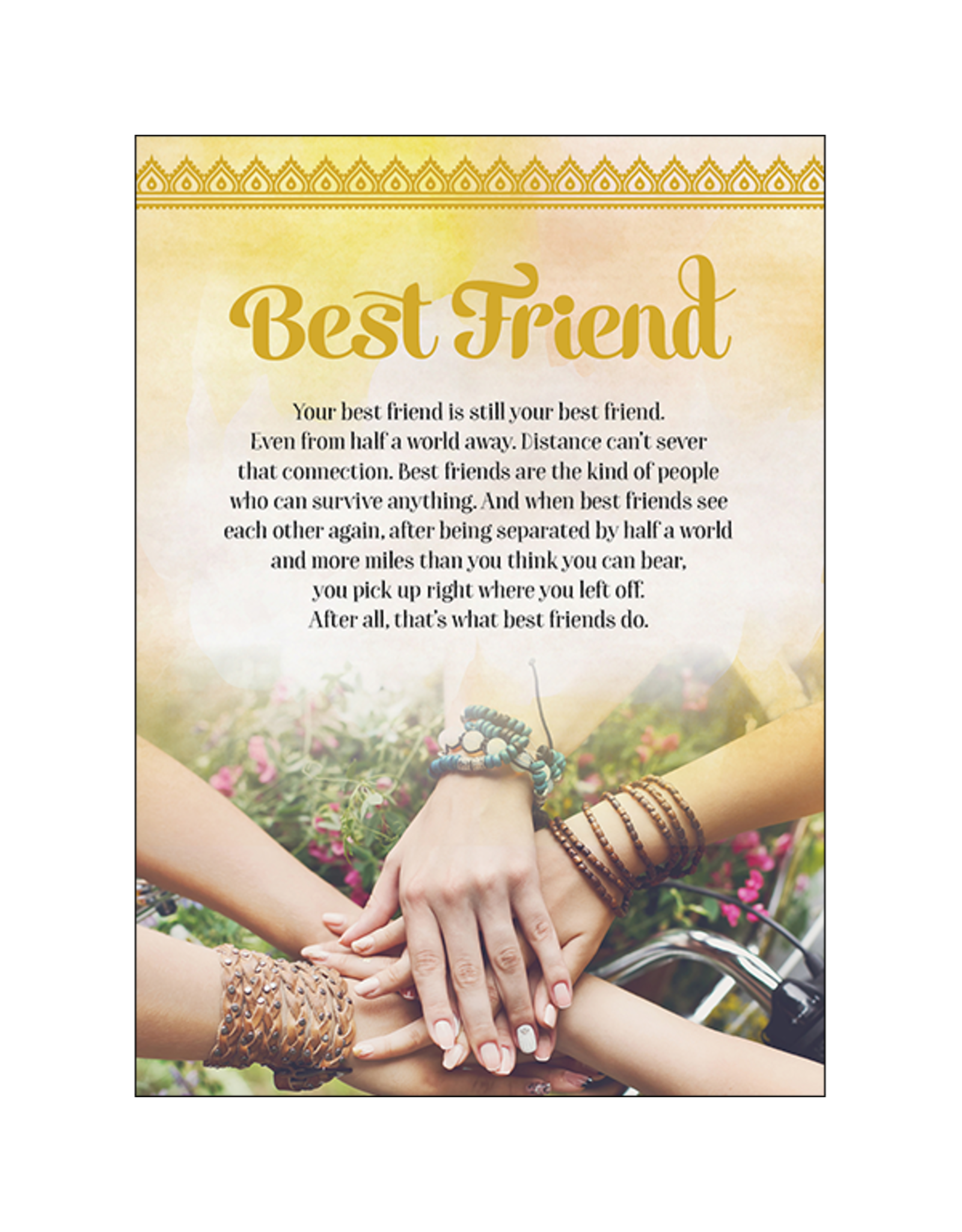 Affirmations Publishing House Inspirational Friendship Card - Best Friend