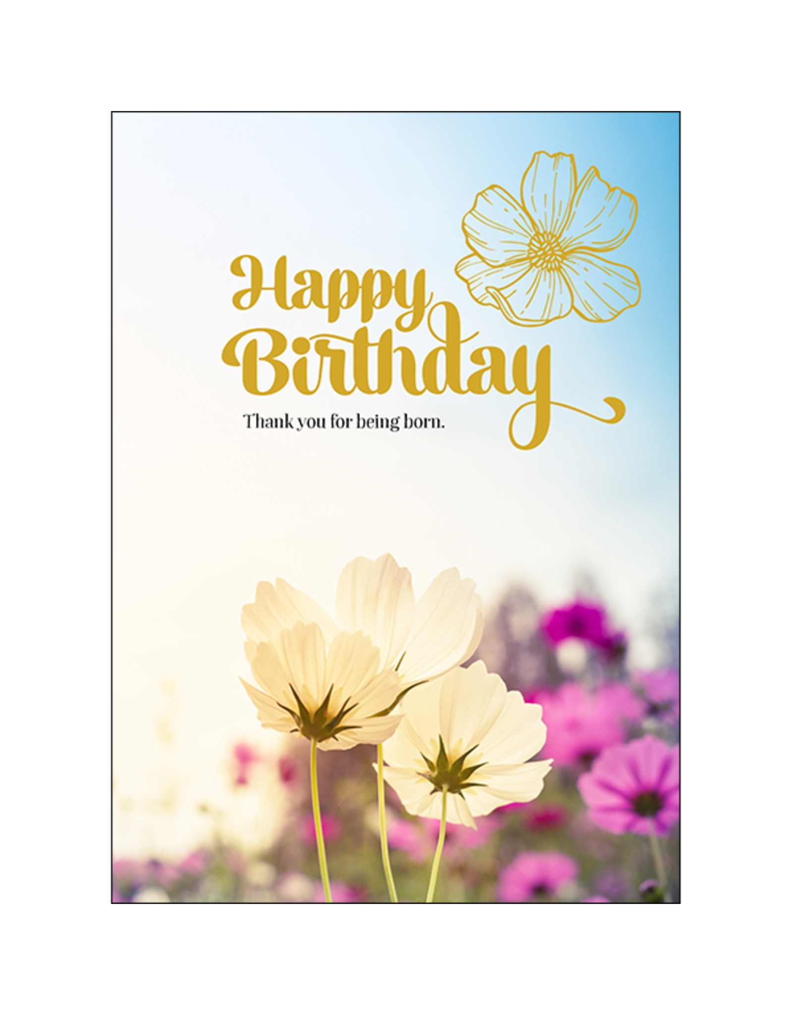 Affirmations Publishing House Inspirational birthday card - Thank you for being born