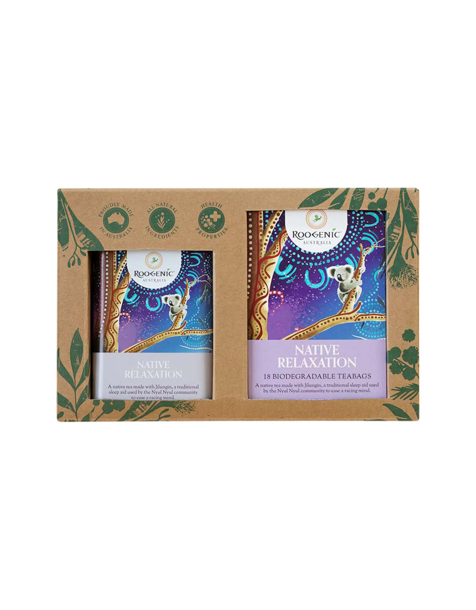 Roogenic Gift Box Relaxation x 18 Tea Bags with Tin